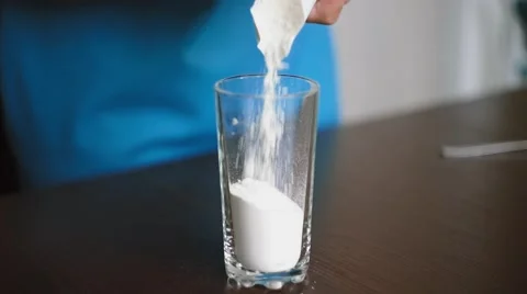 Baker measures the amount of flour for baking Stock Footage 65152026