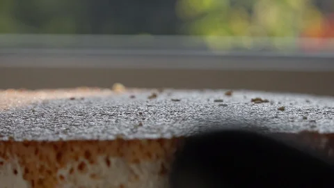 Baker is moisturize cake Stock Footage 94263049