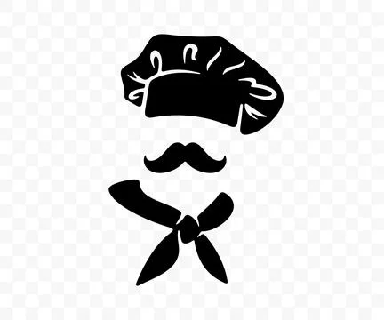 Baker or chef in hat, graphic design Stock Illustration