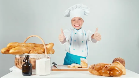 Baker playing with flour Stock Footage 66533891