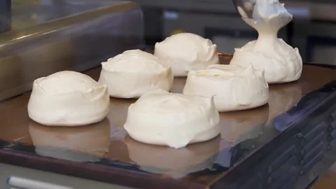 Baker Portioning Soft Dough Balls with Scoop in Commercial Kitchen Stock Footage 331773105