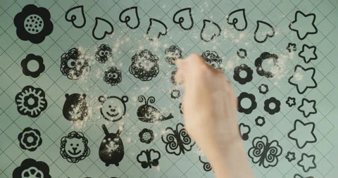 Baker prepares the cooking table Stock Footage 130573431