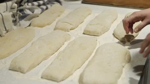 Baker prepares the dough. Stock-Footage 237702704