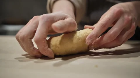 Baker prepares the dough. Stock-Footage 237702712