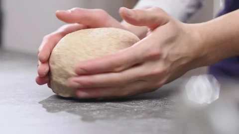 The baker prepares dough for whole wheat bread. Stock Footage 152518596