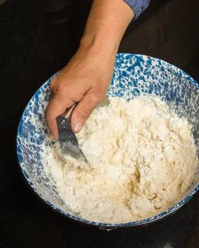 Baker preparing bread dough Stock Photos