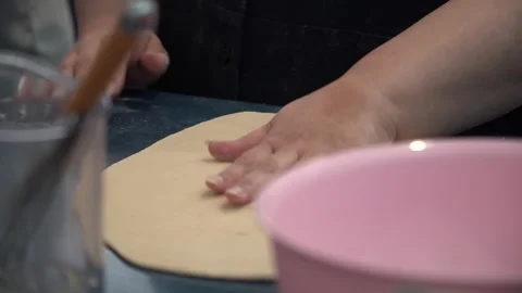 Baker Preparing Dough Stock Footage 317472566