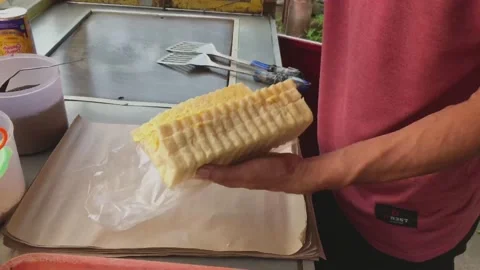 Baker is slicing. Stock Footage 203936570