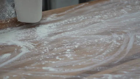 A baker spreading flower Stock Footage 145145668