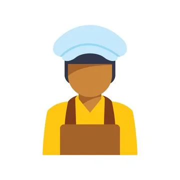 Baker wearing apron and hat, flat design illustration Stock Illustration