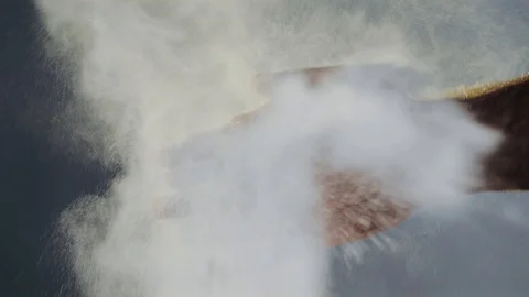 Baker working with dough. Clapping hands with flour, folding dough. Stock Footage 104719829