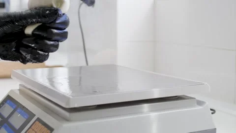 Baker working with dough to prepare buns and bread Stock Footage 280584281