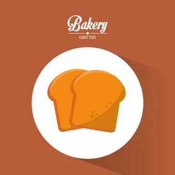 Bakery always fresh sliced bread cereal nutrition Illustrazione stock