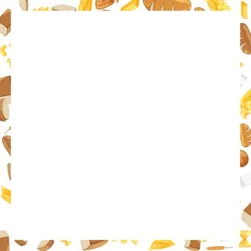 Bakery and Pasta Frame with Central White Copy Space Illustrazione stock