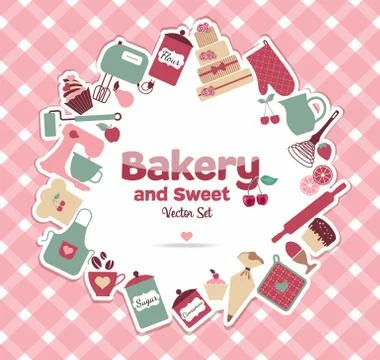 Bakery and sweet illustration Illustrazione stock