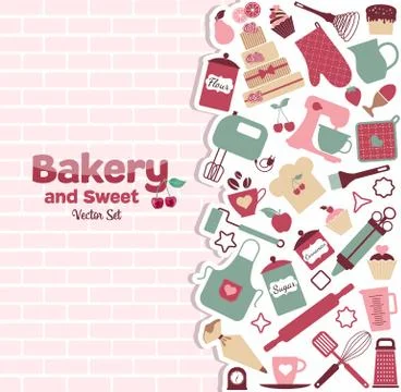 Bakery and sweets abstract illustration Stock Illustration