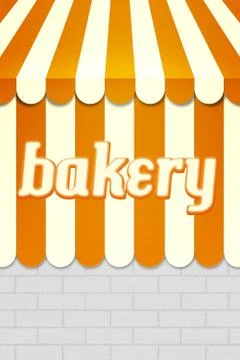 Bakery awning Stock Illustration