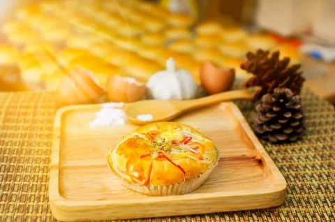 Bakery on the background of bread. 스톡 사진