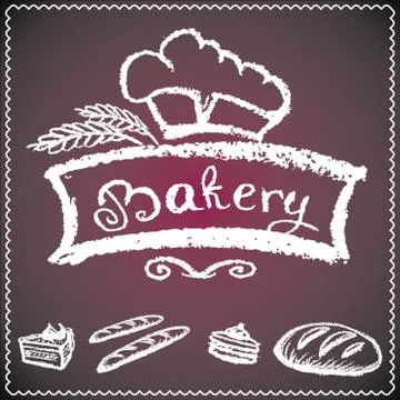 Bakery background, 스톡 일러스트