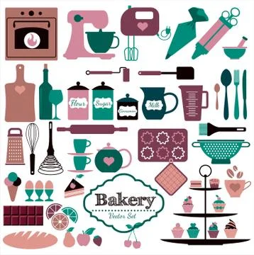 Bakery background. Stock Illustration