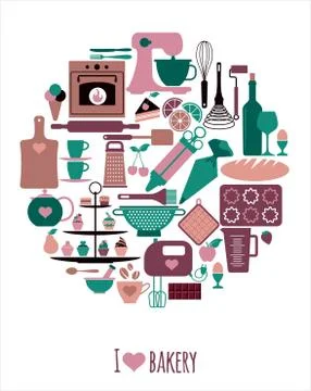 Bakery background. Stock Illustration