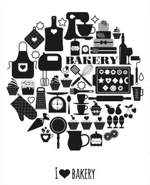 Bakery background. 스톡 일러스트