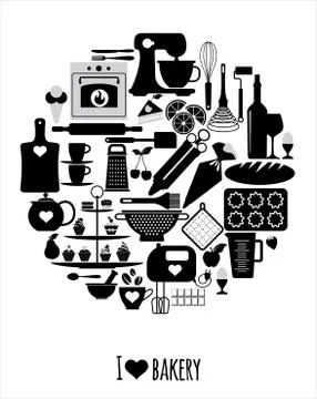 Bakery background. Stock Illustration