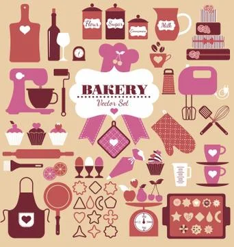 Bakery background. Stock Illustration