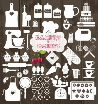 Bakery background. Stock Illustration