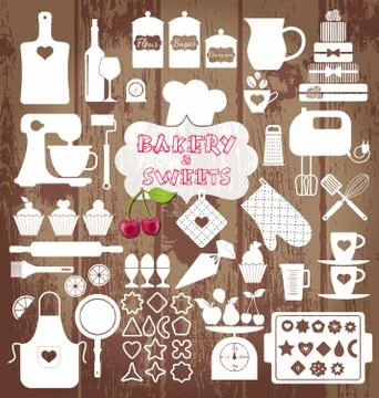Bakery background. Stock Illustration