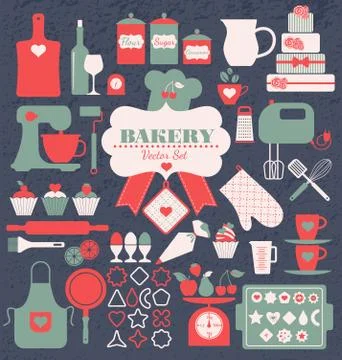 Bakery background. Stock Illustration
