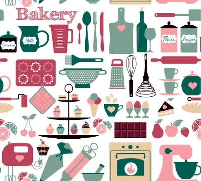 Bakery background. Stock Illustration
