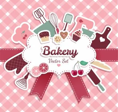 Bakery background. Stock Illustration