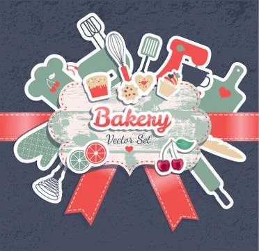 Bakery background. Stock Illustration