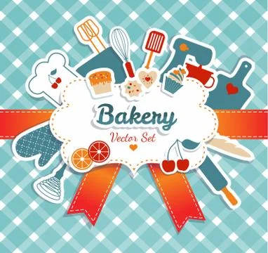 Bakery background. Stock Illustration