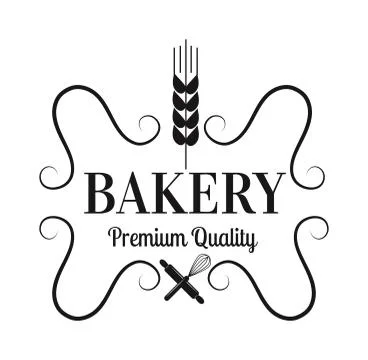 Bakery badge and bread logo icon modern style vector Illustrazione stock