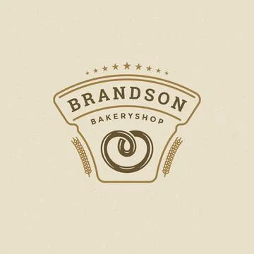 Bakery badge or label retro vector illustration. Stock Illustration
