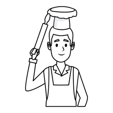Bakery baker cartoon Stock Illustration
