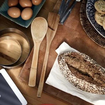Bakery Baking Cook Eggs Pastry Ingredients Concept Stock Photos