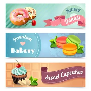 Bakery Banners Set Stock Illustration