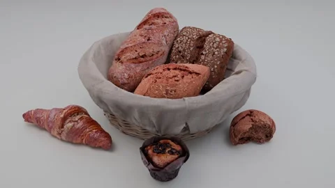 Bakery Basket 001 Stock Footage 344277789