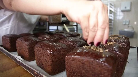 Bakery black bread Stock-Footage 76903094