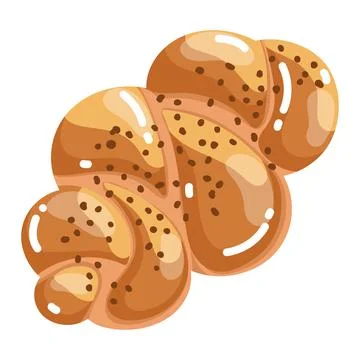 Bakery braid bread Stock Illustration