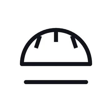 Bakery Bread Black White Line Icon Editable Stroke Vector Symbol Illustrazione stock