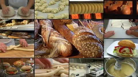 Bakery bread compilation montage 10864 Stock Footage 20586308