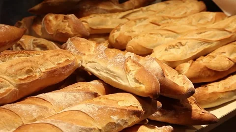 Bakery, bread, flour Stock Footage 45448404