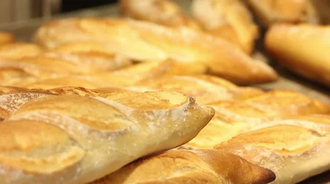 Bakery, bread, flour - travelling Stock Footage 45448367