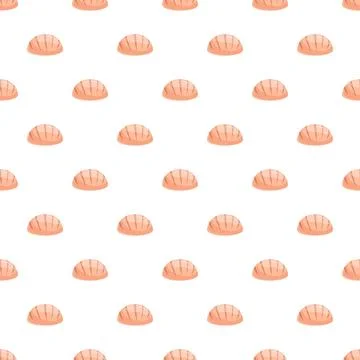 Bakery bread loaf simple flat cartoon pattern 스톡 일러스트