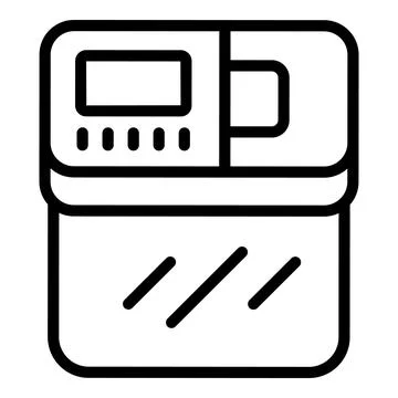 Bakery bread machine icon outline vector. Food processor Stock Illustration