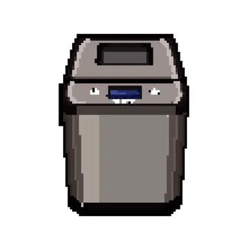 Bakery bread maker pixel art vector illustration Stock Illustration
